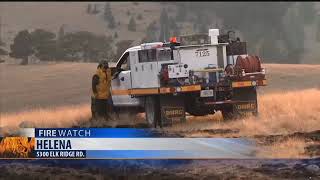 Grass fire burns 93 acres west of Helena [upl. by Nelo374]