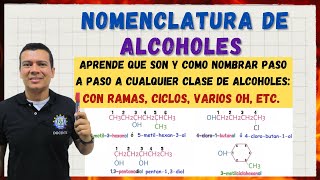 🏅ALCOHOLES NOMENCLATURA COMO NOMBRAR Con ramas lineales ciclicos dioles enoles trioles [upl. by Mac]