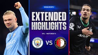 Man City vs Feyenoord Extended Highlights  UCL League Phase MD 5  CBS Sports Golazo [upl. by Flosser]