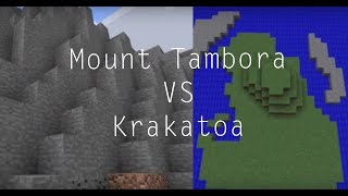 Volcanoes Mount Tambora vs Krakatoa [upl. by Bortz]