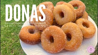 DONAS 🍩  RECETA ESTILO DUNKIN DONUTS  KENYAS CUPCAKES [upl. by Aillicsirp]