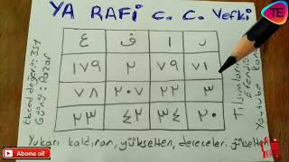 Ya Rafi cc Esmasının Vefki ve Faziletleri 📿🔑🔓 [upl. by Erasme]