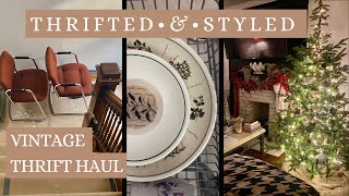 Vintage Shopping  Thrifting Home Decor on a budget for the HOLIDAYS✨ [upl. by Arianie189]