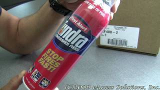 First Alert Tundra Fire Extinguishing Spray explanation and unboxing video [upl. by Leihcey]