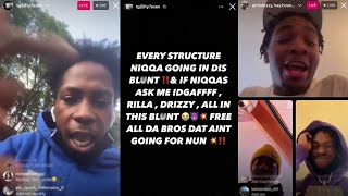 TG Flockaa GOES LIVE amp DSSES Structures DEDS Bizzy Banks RESPONDS [upl. by Ahsien]