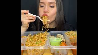 ASMR EATING MOMOS  DUMPLINGS  NOODLES MUKBANG momos noodles [upl. by Lotson289]