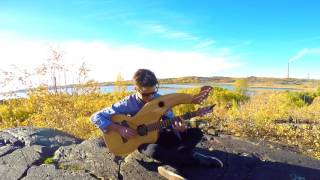 While My Guitar Gently Weeps  BeatlesGeorge Harrison  Harp Guitar Cover [upl. by Anilemrac992]