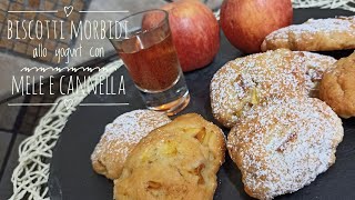 BISCOTTI MORBIDI ALLO YOGURT CON MELE E CANNELLA [upl. by Erdnaid]