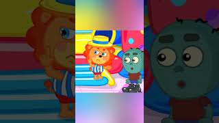 LionET  Popcorn pool  Cartoon for Kids [upl. by Tanhya]