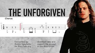 Metallica The Unforgiven ISOLATED BASS  TABS [upl. by Feinstein492]