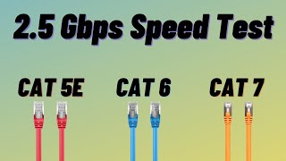 Ethernet cables speed tested  25 Gbps Cat 5ECat 6 and Cat 7 cables SPEED comparision [upl. by Bannister166]