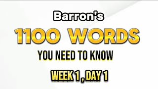 Barrons 1100 essential words you need to know [upl. by Yrneh]