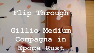 Flip Through  Gillio Medium Compagna in Epoca Rust  My Onthego Planner in Detail [upl. by Cliff]