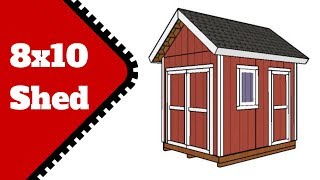 8x10 Shed Plans Free [upl. by Sackey]