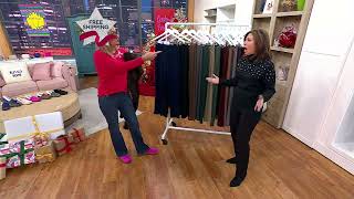 Susan Graver Essentials Liquid Knit Straight Leg Pants on QVC [upl. by Resarf]