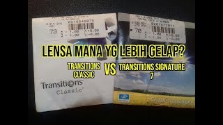 Transitions Signature 7 VS Transitions Classic Lensa Mana yg Lebih Gelap [upl. by Mab]