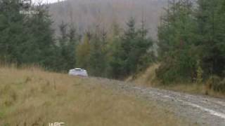 WRC Onboard 2009 Hirvonen crash at Wales Rally GB loses his Bonnet [upl. by Nihs]