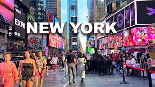 New York City Summer 2024 Walking Tour in Manhattan 4K NYC Walk  5th Avenue Times Square Tour 2024 [upl. by Youngman45]