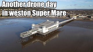 Weston Super Mare drone footage Jan 2024 [upl. by Nnael484]