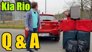 Q amp A  Eure Fragen und meine Antworten zum Kia Rio 10 TGDI 100 PS MJ 2022  Kofferraum Meinung [upl. by Elora335]