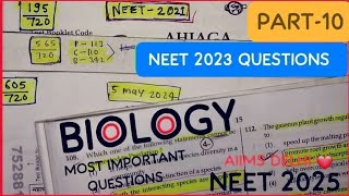 Neet 2023 questions analysis part10 2024  2023  2022  2021 Biology l neet2023 study [upl. by Chloe]