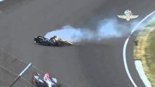 2015 Indianapolis 500 James Hinchcliffe horrific crash in practise [upl. by Fancy]