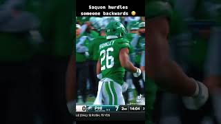 Saquon Hurdles BACKWARDS Over a Defender 😳🔥 shorts [upl. by Notsirhc]