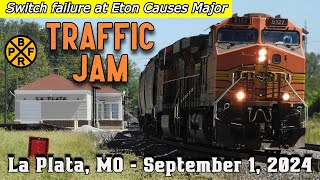 A Traffic Jam on the Marceline snagged Amtrak and a whole lot more La Plata MO September 1 2024 [upl. by Mamie652]