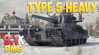 Type 5 Heavy  5 Kills 91K DMG  Grandiose  World Of Tanks [upl. by Assenav]