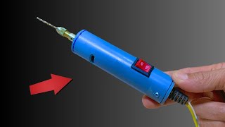 How to make an automatic mini drill from PVC Very helpful [upl. by Enilauqcaj]