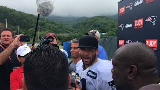 Patriots WR Julian Edelman Has A Funny Analogy For Joint Practices [upl. by Damita]