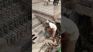 Zig zag staircase ring  চেন সিঁড়ির রিং বাধা  construction staircase yt shortsvideo [upl. by Koby134]