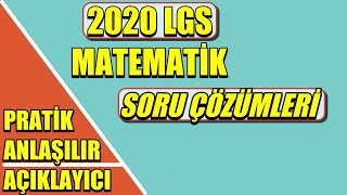 2020 LGS Matematik Soru Çözümleri [upl. by Beutner]