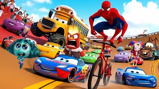 GTAV SPIDER  MAN 2 🏍️ FIVE NIGHTS AT FREDDYS POPPY PLAYTIME 3 Join in Epic New Stunt Racing🚗🚁🚌 [upl. by Lesirg254]