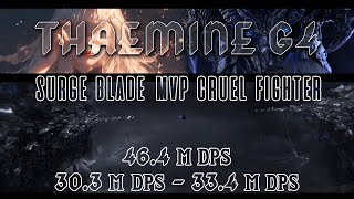 THAEMINE G4  SURGE DEATHBLADE  CRUEL FIGHTER MVP  463033M DPS [upl. by Yhtir956]