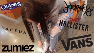 Teen Shopping Spree Vlog at the Mall  Hollister Champs Vans Journeyz Pac Sun Zumiez [upl. by Andrei]