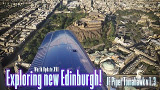 JustFlight PA38 v13 over incredible new WU17 Edinburgh [upl. by Nnylhsa799]