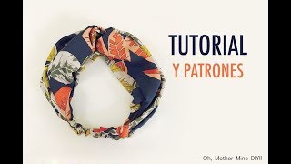 Patrones gratis y como hacer turbante para mujer [upl. by Ynnam642]