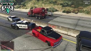 GTA 5  BEST CAR  POLICE CHASE SLAMVAN [upl. by Monjo]