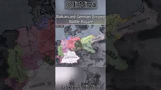 Balkanized German Empire hoi4 timelapse shorts history europe map military germany [upl. by Obellia]