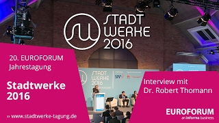 Interview mit Dr Robert Thomann MVV  Stadtwerke 2016 [upl. by Hseham364]