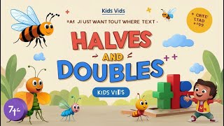 Learn Halves and Doubles  Fun Insect Activity for Kids🐞 [upl. by Severn]