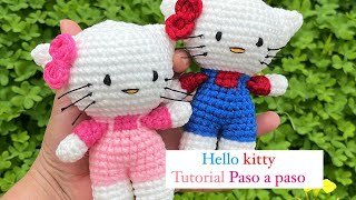 Llavero de hello kitty tejido a crochet paso a paso fácil con mariaslovelyhobbyamigurumis [upl. by Codee748]