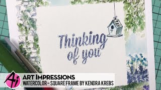 Ai Watercolor  Square Frame by Kendra Krebs [upl. by Polinski]