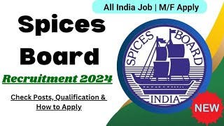 how to apply in spice boardspice board recruitmentspice board vacancyspice board of india [upl. by Hsetirp]