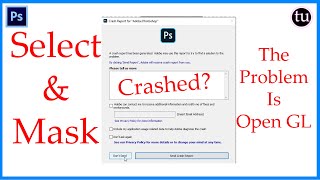 Adobe Photoshop select and mask crash fix 2020 । Select and mask crash problem in Photoshop [upl. by Einhapets710]