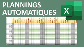 Créer des calendriers et plannings automatiques avec Excel [upl. by Eniliuqcaj]