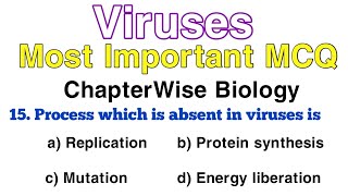 Viruses MCQ Class 11  Chapter Wise Biology MCQ For NEET 2024 [upl. by Isnyl]