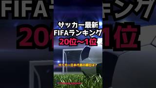 【ランキング】サッカー最新FIFAランキングTOP20！ shorts サッカー ワールドカップ プロサッカー選手 人選解説 日本サッカー fifa [upl. by Lesde252]