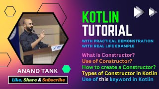 10 Kotlin Tutorial What is Constructor Use of Constructor Types of Constructor this keyword [upl. by Ojytteb623]